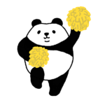 a panda cheerleader